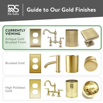 Rio Salto Antique Brass Triple Toggle Light Switch Plate