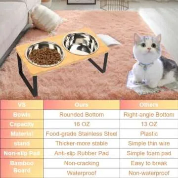 FUNACAY Elevated Cat Bowls for Healthier Pet Feeding