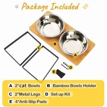 FUNACAY Elevated Cat Bowls for Healthier Pet Feeding
