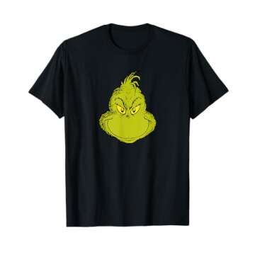 Dr. Seuss Classic Grinch Face T-shirt T-Shirt