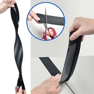 Silicone Stove Counter Gap Cover (2 Pack),Easy Clean Heat Resistant Wide & Long Kitchen Stove Gap Filler,Seals Spills Between Counters, Oven, Stovetops, Washing Machines, Washer, Dryer(21in, Black)