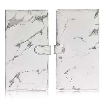 TOURSUIT Car Registration and Insurance Card Holder, Vehicle License Document Glove Box Compartment Organizer, Interior Car Accessories for Women Men Teens (Marble Grey)