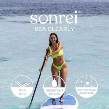 Sonrei Sea Clearly® Organic Mist Sunscreen | SPF 50, Broad Spectrum, Water-Resistant | Vegan, Non-Greasy | Ideal for Face & Body | 6 Fl Oz (Pack of 1)