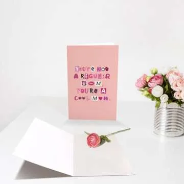 Funny Mother's Day Card, Humorous Mother's Day Card for Mom Sister Friend, Mother's Day Card Gifts for Her, Not A Regular Mom You're A Cool Mom