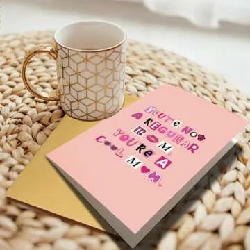 Funny Mother's Day Card, Humorous Mother's Day Card for Mom Sister Friend, Mother's Day Card Gifts for Her, Not A Regular Mom You're A Cool Mom