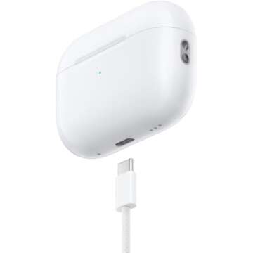 Apple AirPods Pro 2nd Generation with Wireless MagSafe Charging Case (USB-C) with Apple 1 Year Limited Warranty (Wireless Charger)