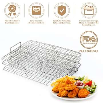 Air Fryer Rack for Ninja Foodi - Multi-Layer Dehydrator