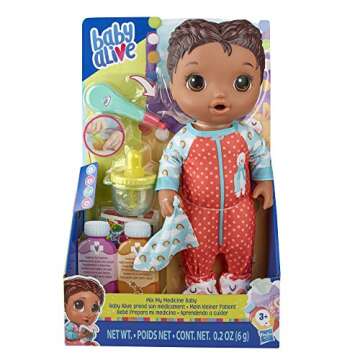 Baby Alive Mix My Medicine Baby Doll - Interactive Role Play Toy in Llama Pajamas