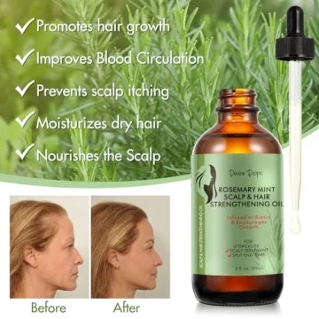 Divine Drop Rosemary Mint Hair Strengthening Oil 2oz