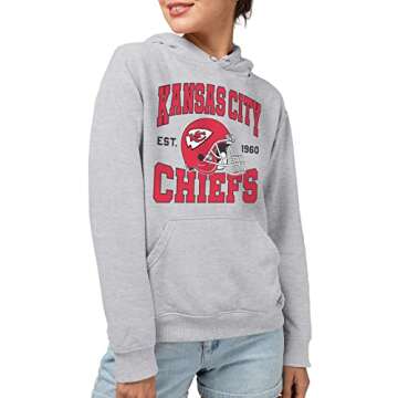 Junk Food Clothing x NFL - Kansas City Chiefs - Team Helmet - Unisex Adult Pullover Fleece Hoodie fo...