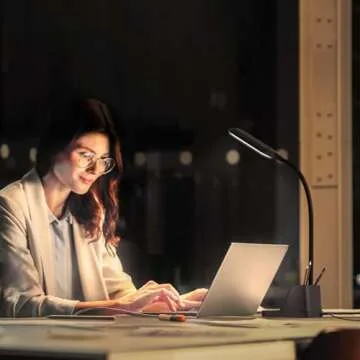 AXX LED Desk Lamp with USB Charging and Adjustable Light