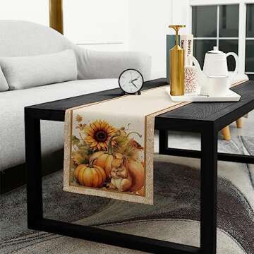 Thanksgiving Pumpkins Table Runner for Elegant Home Decor