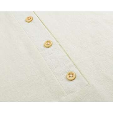 HIUPEB Women's Plus Size Long Sleeve Cotton Linen Split Kaftan Maxi Dress S-3XL