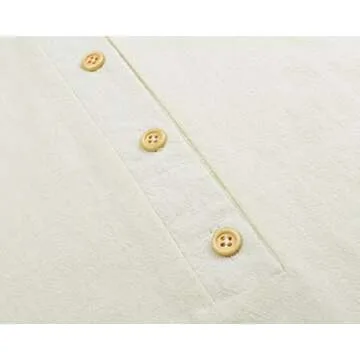 HIUPEB Women's Plus Size Long Sleeve Cotton Linen Split Kaftan Maxi Dress S-3XL