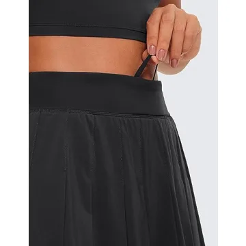 CRZ YOGA Cute Pleated Skirts for Women - High Waisted & Functional