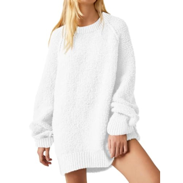 Saodimallsu Women's Oversized Fuzzy Sweater for Fall 2024