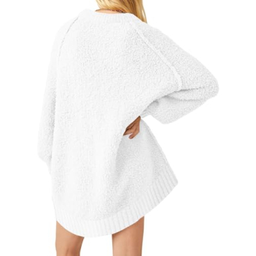 Saodimallsu Women's Trendy Fuzzy Oversized Sweater 2024