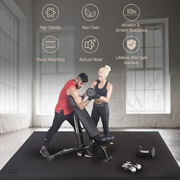GXMMAT Extra Wide Large Exercise Mat for Home Gym