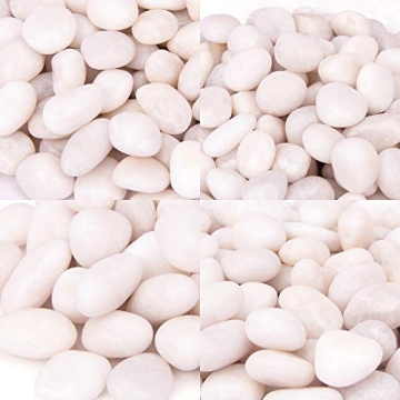 BLQH White Pebbles for Homes, Gardens, and Aquariums