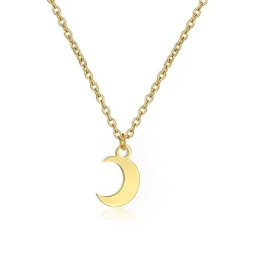 Holy Rose Moon Star Saturn Necklace for Music Lovers