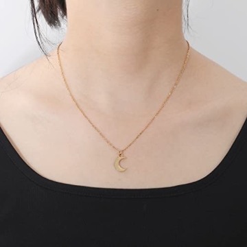 Holy Rose Moon Star Saturn Necklace for Music Lovers