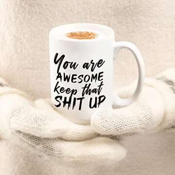 Novelty 15oz Ceramic Tea & Coffee Mug for Your Mom, Dad, Sister or Brother; Funny and Cool Christmas, Birthday, Anniversary, Holiday or Graduation Gift