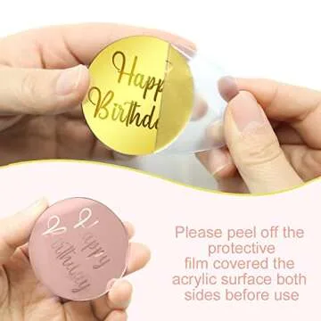 30Pcs Acrylic Cake Disc Toppers - Perfect for Celebrations