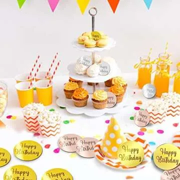 30Pcs Acrylic Cake Disc Toppers - Perfect for Celebrations