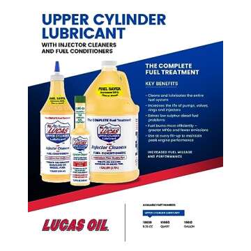 Lucas Oil LUC10020 Fuel Treatment for Gas & Diesel Engines
