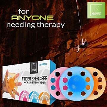 Keepafit Finger Exerciser - 3 Pack Hand Strengthener