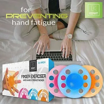 Keepafit Finger Exerciser - 3 Pack Hand Strengthener