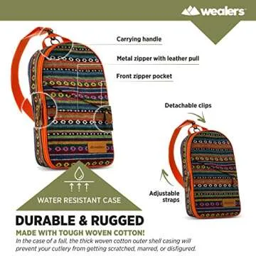 17 Pieces Camp Kitchen Cooking Utensil Set Travel Organizer Grill Accessories Portable Compact Gear for Backpacking BBQ Camping Hiking Travel Cookware Kit Water Resistant Case (Orange)