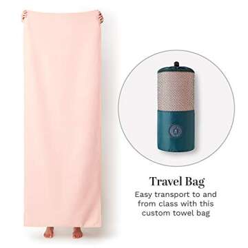 Yoga Mat Towel by Laguna Beach Textile Co, Pink