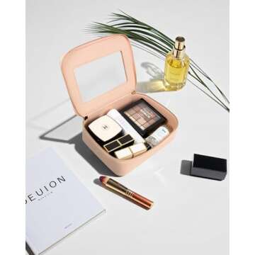 LETGO Clear Makeup Bag Travel Cosmetic Case Transparent Toiletry Bag with Zipper, Portable Make Up O...