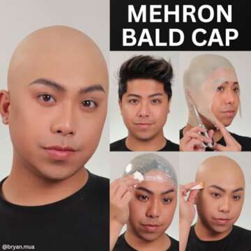 Mehron Makeup Premium Bald Cap Kit for Halloween & Cosplay