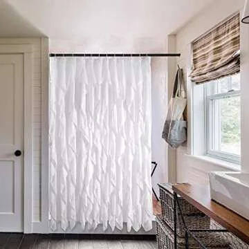 Chic Volens White Ruffle Shower Curtain for Every Bathroom