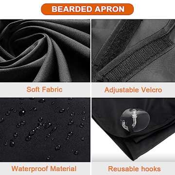 PLACHIDAY Beard Bib Beard Apron Gifts for Men,Beard Trimming Catcher Bib, Dad Fathers Day Anniversary Valentines Day,Christmas gifts,Best Gifts