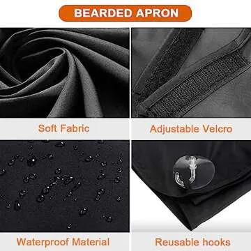 PLACHIDAY Beard Bib Beard Apron Gifts for Men,Beard Trimming Catcher Bib, Dad Fathers Day Anniversary Valentines Day,Christmas gifts,Best Gifts