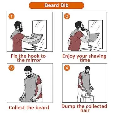 PLACHIDAY Beard Bib Beard Apron Gifts for Men,Beard Trimming Catcher Bib, Dad Fathers Day Anniversary Valentines Day,Christmas gifts,Best Gifts