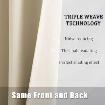 DUALIFE Extra Long 120 Inch Blackout Curtains 2 Panels