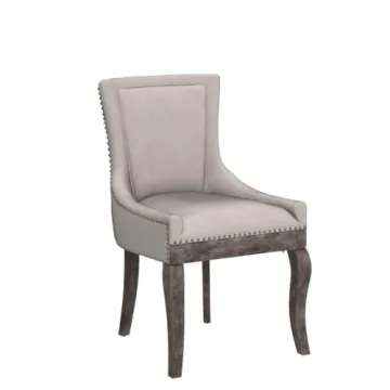 Stylish Aoowow Fabric Upholstered Dining Chairs - Set of 2