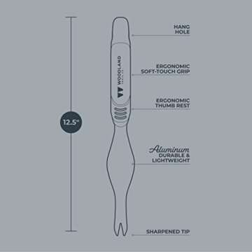 Durable Woodland Tools Dandelion Weeder with Soft Grip Handle