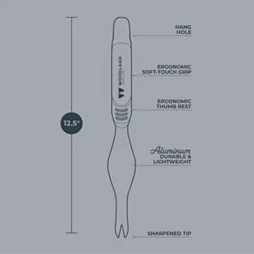 Durable Woodland Tools Dandelion Weeder with Soft Grip Handle