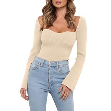 LILLUSORY Going Out Tops – Women's Trendy Spring Sweater for Casual & Night Out