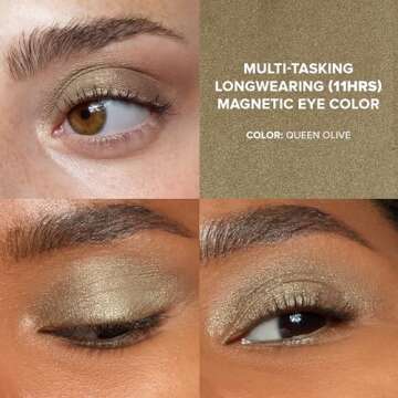 Nudestix Magnetic Luminous Eye Color Pencil, Eyeshadow + Eyeliner + Eyelid Primer + Highlighter Stic...