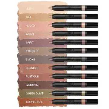 Nudestix Magnetic Luminous Eye Color Pencil, Eyeshadow + Eyeliner + Eyelid Primer + Highlighter Stick, Satin Finish Cream Makeup, Long Lasting, Waterproof, Shade: Queen Olive