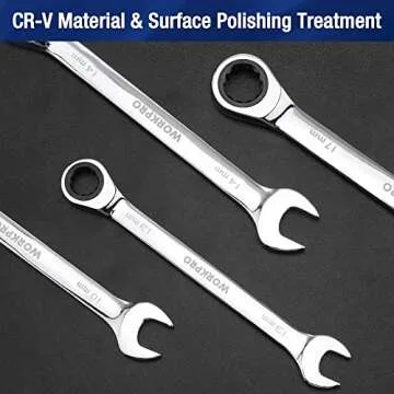 WORKPRO 22-Piece Ratcheting Wrench Set with Organizer