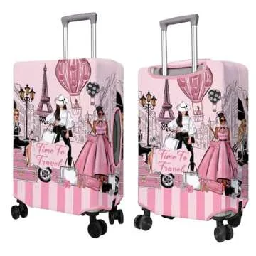 PtRug Travel Luggage Cover Suitcase Protector Fits 18-32 Inch Luggage Wheel Covers Patterned Travel ...