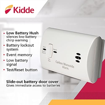 Kidde Battery-Powered CO Detector with LEDs Event Memory