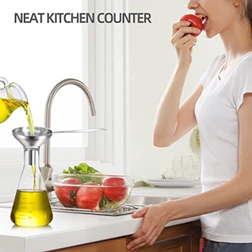 Food Grade Stainless Steel Funnel Set for Kitchen Use